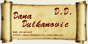 Dana Dulkanović vizit kartica